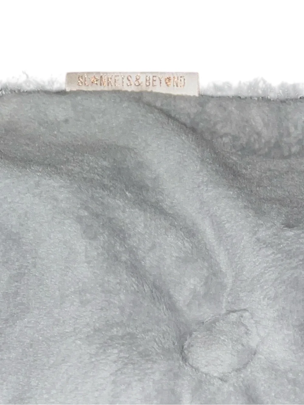Blankets and Beyond  Lovey Shaggy Gray Bear Security Blanket  Nunu
